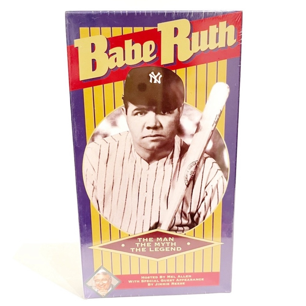 Vintage Babe Ruth VHS Tape Movie Film Baseball 1995 Mel Allen Documentary Sealed